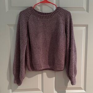 Altar'd State Lavender Waffle Knit Sweater